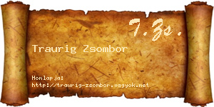 Traurig Zsombor névjegykártya