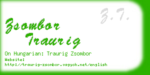 zsombor traurig business card